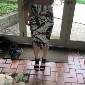 Flower Pencil skirt